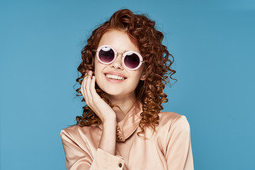 portrait of young woman in sunglasses