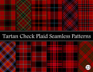 Set  Tartan Plaid Scottish Seamless Pattern