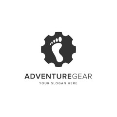 Fototapeta na wymiar Adventure Gear Logo Vector Icon