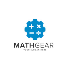 Math Gear Logo Vector Icon