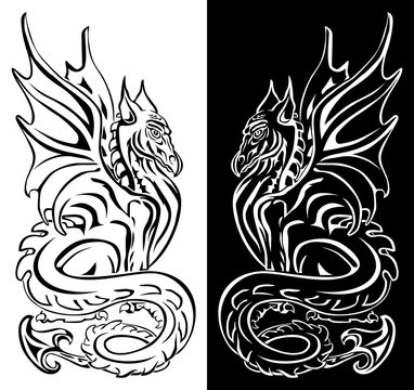 Fantasy dragon tattoo