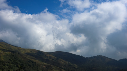 Travel in Indonesian lawu mountains and natural heating