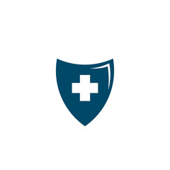 Medical logo design with using cross illustration template