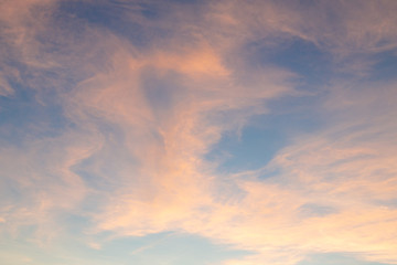Naklejka na ściany i meble Beautiful sky and clouds before sunset.