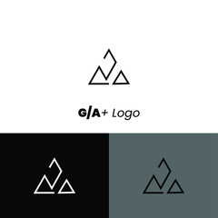Letter GA abstract vector logo monogram template