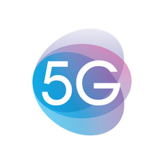 Vector logo for 5G Internet and cellular