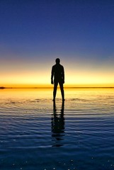 Contre jour sur le coucher de soleil