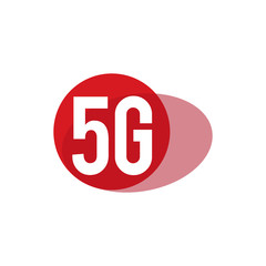 Vector logo for 5G Internet and cellular