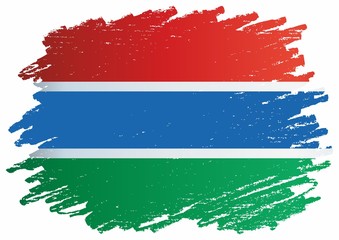 Flag of the Gambia, Republic of The Gambia. Template for award design, an official document with the flag of The Gambia. Bright, colorful vector illustration.