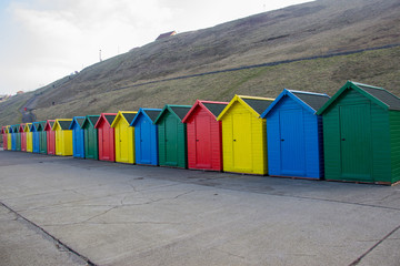 Naklejka premium Coloured Beach Huts