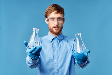 young man with bottle of water