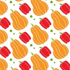 Vegetable Hand Drawn Vector Background