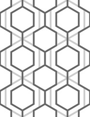 Vector geometric seamless pattern. Modern geometric background. Lattice with hexagonal cells.