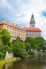 Historical city Cesky Krumlov in Czech Republic