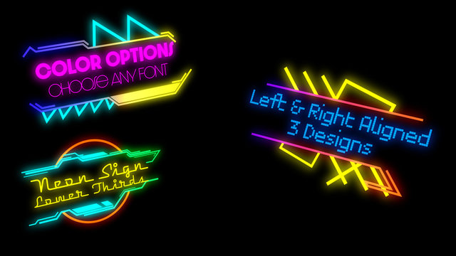 Neon Angle Lower Third