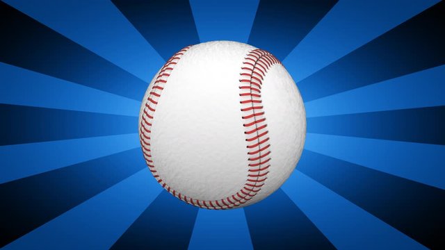 The baseball. Looping footage has 4K resolution. 3D Illustration.