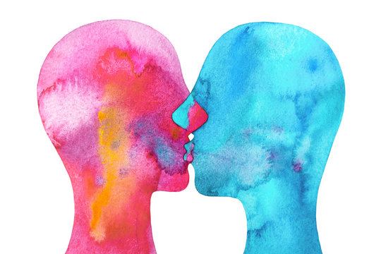 coppia innamorata bacio acquerello disegno grafico 