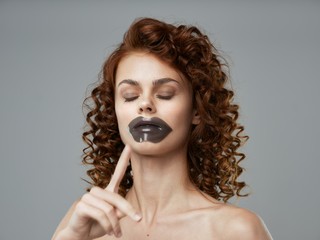 young woman with long hair