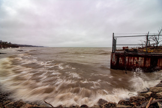 Powerful Storm Surge, Lake Erie Ohio