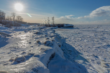 Obraz premium Lake Erie Iceberg, Rubes Landing, Ohio