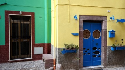 Obraz premium Ruelle de Bosa, Sardaigne, Italie