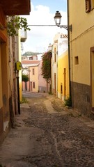 Fototapeta na wymiar Ruelle de Bosa, Sardaigne, Italie