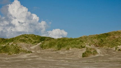 Dünen- und Strandlandschaft auf Ameland, Niederlande