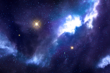 Obraz na płótnie Canvas Night sky with colorful stars. Abstract sky background.
