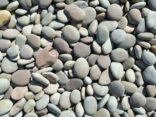 Background of pebble stone beach