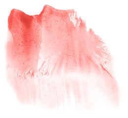 Abstract watercolor background hand-drawn on paper. Volumetric smoke elements. Red color. For design, web, card, text, decoration, surfaces.
