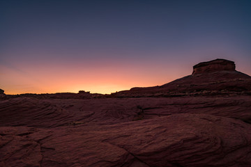 Sunset in the desert surrounding Page Arizona USA