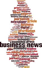 Obraz premium Business news word cloud