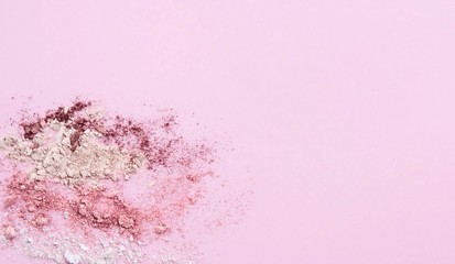 Crushed eye shadows.