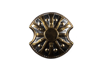 medieval knight's shield isolated on white background