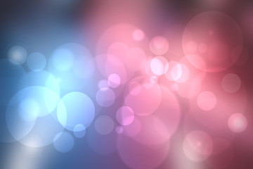 Abstract gradient purple pink blue background texture with blurred bokeh circles and lights. Space for design. Beautiful backdrop.