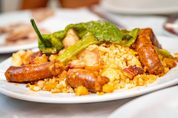 Spanish typical plate from Granada know as 