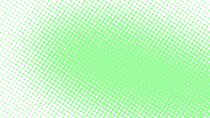 Light green pop art background in vitange comic style with halftone dots, vector illustration template for your design