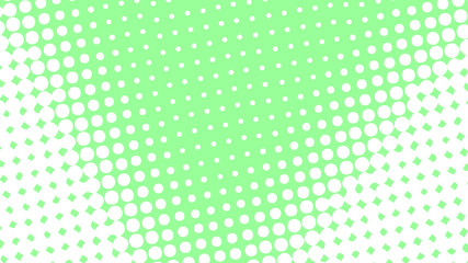 Light green retro comic pop art background with haftone dots design. Vector clear template for banner or comic book design, etc