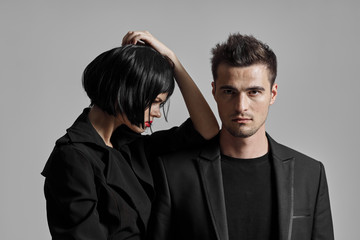 portrait of a man and woman