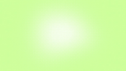Green and white retro comic pop art background with halftone dots design, vector illustration template