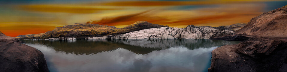 Sólheimajökulll Glacier in Mýrdalshreppur - Iceland.