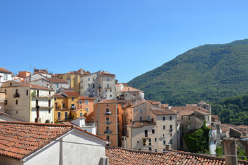 Fototapeta premium Trip to Rivello, a village in the mountains of the Basilicata region, Italy