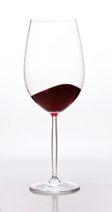 Glass of red dry wine