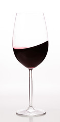 Glass of red dry wine