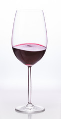 Glass of red dry wine