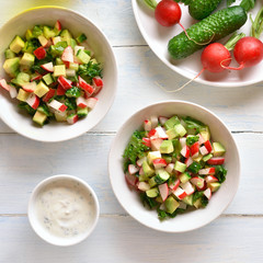 Healthy vegetable salad