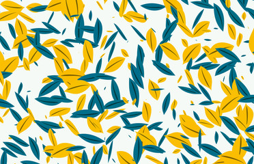 decorative colored mixed tree leaves 