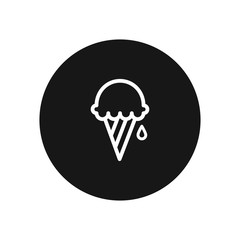 Ice cream vector icon, simple sign for web site and mobile app.