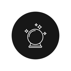 Crystal ball vector icon, simple sign for web site and mobile app.