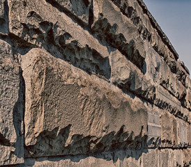 Unusual ancient and very clear textured wall